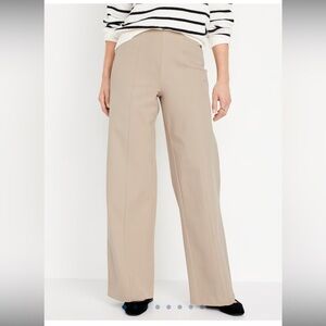 High waisted wide leg pants.